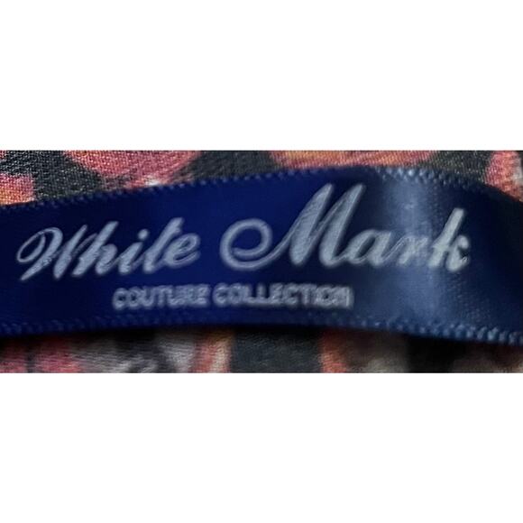 WHITE MARK KIMONO PULL-OVER TIE-UP NECK CAFTAN BLOUSE, WOMENS, 2XL, MULTICOLORS - Picture 8 of 9